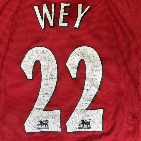 Vintage Umbro Sportwool Mens M Manchester United F.C. Football Jersey WEY #22 - Picture 5 of 7